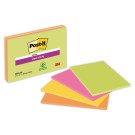 Notes repositonnables Super sticky 20x14,9 cm - assortis  x4 - Fiducial