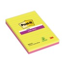 Notes repositionnables Super Sticky lot de 2 blocs 45 feuilles lignées  x2 - Fiducial