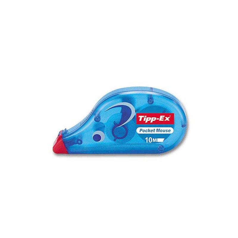 Correcteur TIPP-EX POCKET MOUSE dévidoir 10 m - largeur de bande 4,2mm.  - Fiducial