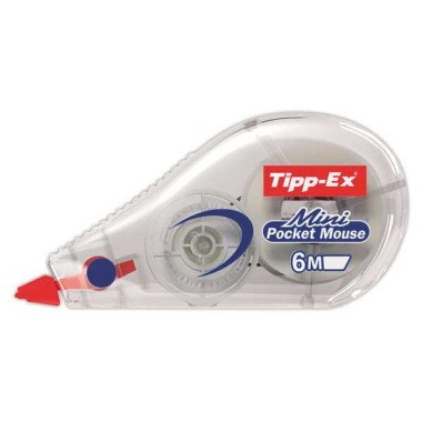 Correcteur TIPP-EX mini Pocket mouse-dévidoir 5 m - larg de bande 5 mm.  - Fiducial