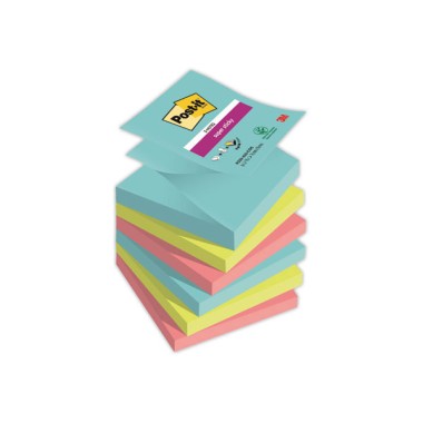 Notes repositionnables ZNotes Super Sticky 76x76 mm COSMIC  x6 - Fiducial