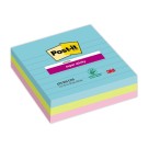 Blocs Notes repositionnables Super Sticky 10,1x10,1cm, lignés 90 f.  x3 - Fiducial