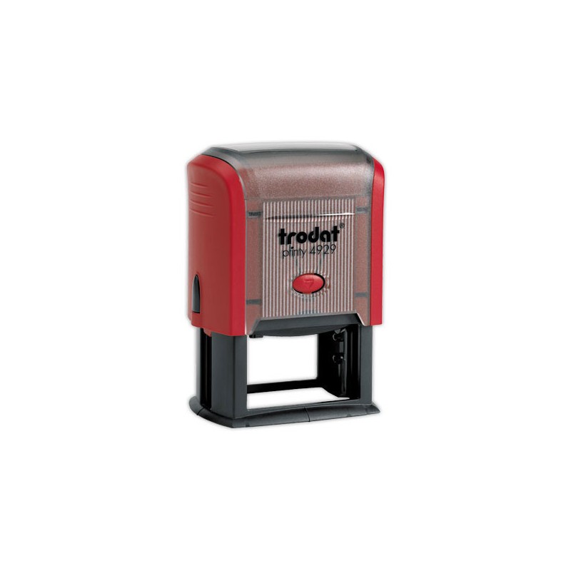 Tampon personnalisable TRODAT 4929 ROUGE - 50x30 mm jusqu'à 6 lignes  - Fiducial