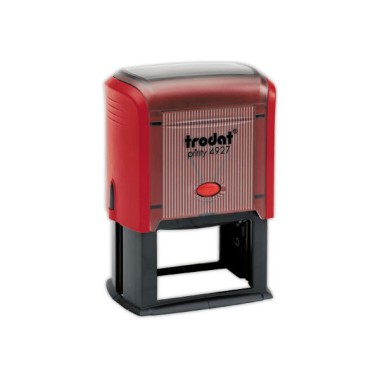 Timbre person.Printy 4927-Boîtier rouge-Encre rouge-60X40mm-10 lig.max  - Fiducial