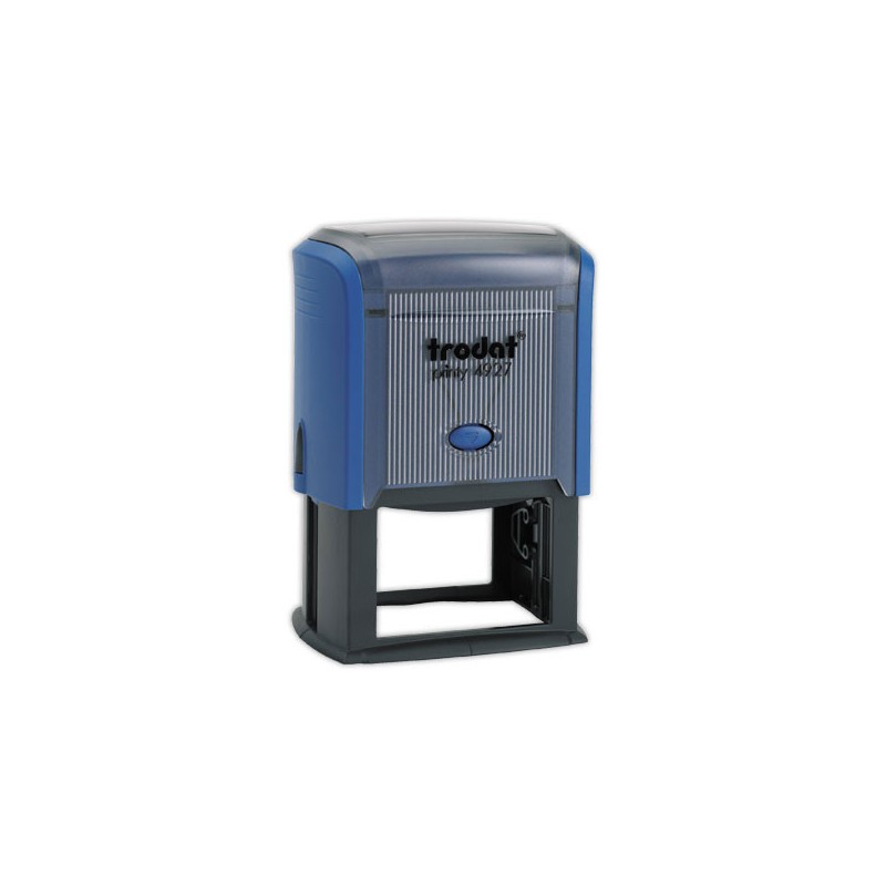 Timbre person.Printy 4927-Boîtier bleu-Encre bleue-60X40mm-10 lig.max  - Fiducial