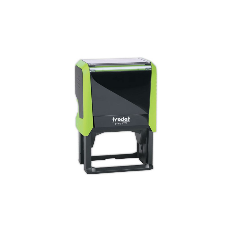 Timbre person.Printy 4927-Boîtier ve.menthe-E.noire-60X40mm-10 lig.max  - Fiducial