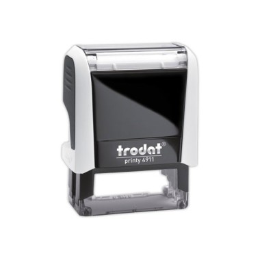 Timbre person.Printy 4911-Boîtier blanc-Encre noire-38X14mm-4 lignes m  - Fiducial