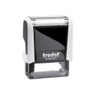 Timbre person.Printy 4911-Boîtier blanc-Encre noire-38X14mm-4 lignes m  - Fiducial
