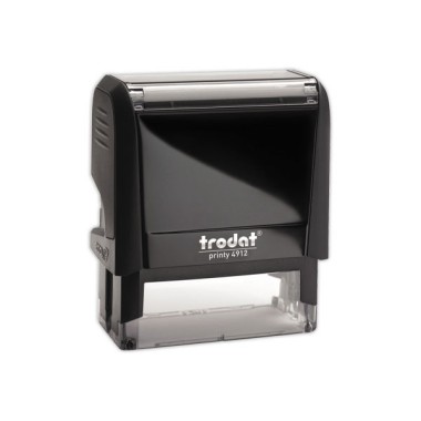 Timbre person.Printy 4912-Boîtier noir-Encre noire-47X18mm-5 lignes m  - Fiducial