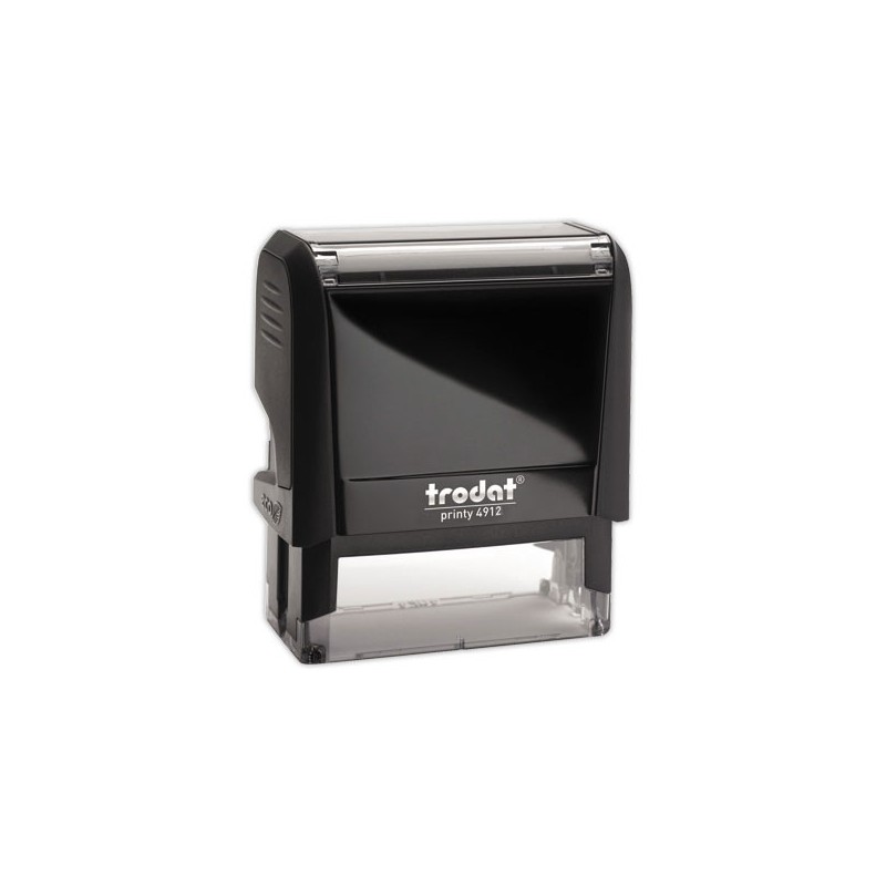 Timbre person.Printy 4912-Boîtier noir-Encre noire-47X18mm-5 lignes m  - Fiducial