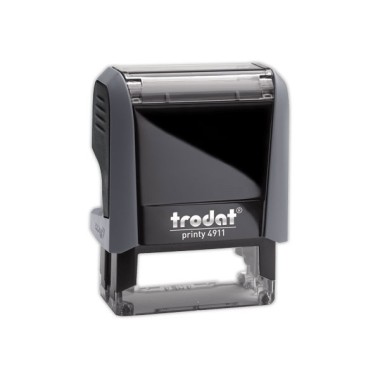 Timbre person.Printy 4911-Boîtier gris-Encre noire-38X14mm-4 lignes m  - Fiducial