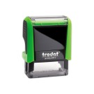 Timbre person.Printy 4911-Boîtier vert-Encre noire-38X14mm-4 lignes m  - Fiducial