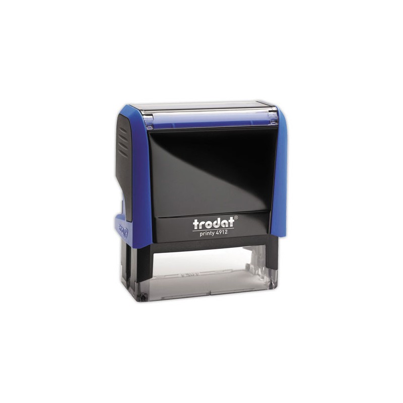 Timbre person.Printy 4912-Boîtier bleu-Encre bleue-47X18mm-5 lignes m  - Fiducial