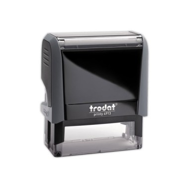 Timbre person.Printy 4913-Boîtier gris-Encre noire-58X22mm-6 lignes m  - Fiducial