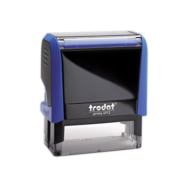 Timbre person.Printy 4913-Boîtier bleu-Encre noire-58X22mm-6 lignes m  - Fiducial