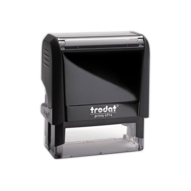Timbre person.Printy 4914-Boîtier noir-Encre noire-64X26mm-6 lignes m  - Fiducial