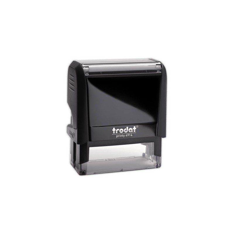 Timbre person.Printy 4914-Boîtier noir-Encre noire-64X26mm-6 lignes m  - Fiducial