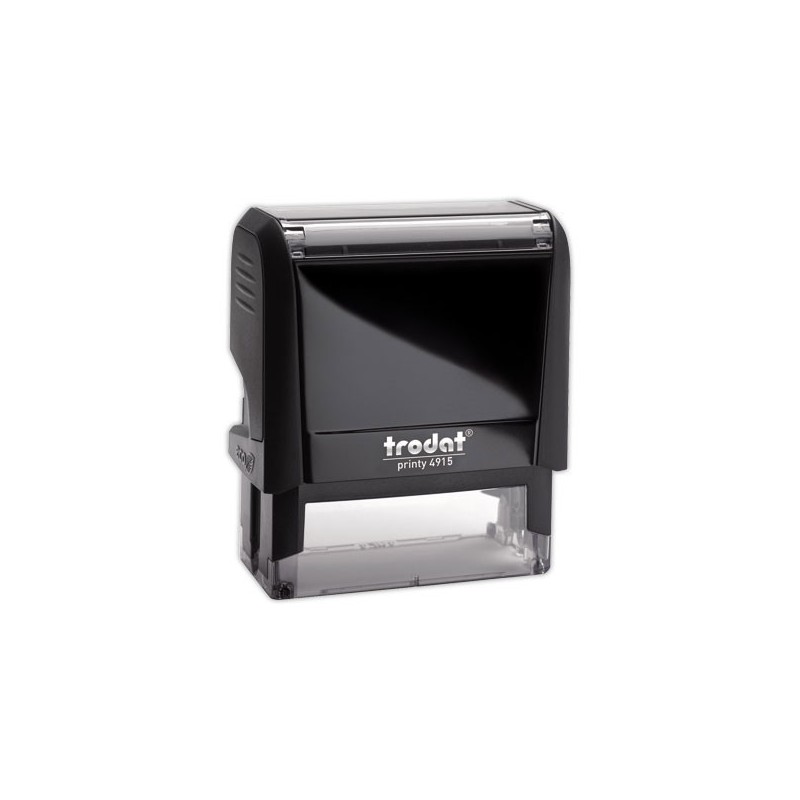 Timbre person.Printy 4915-Boîtier noir-Encre noire-70X25mm-7 lignes m  - Fiducial