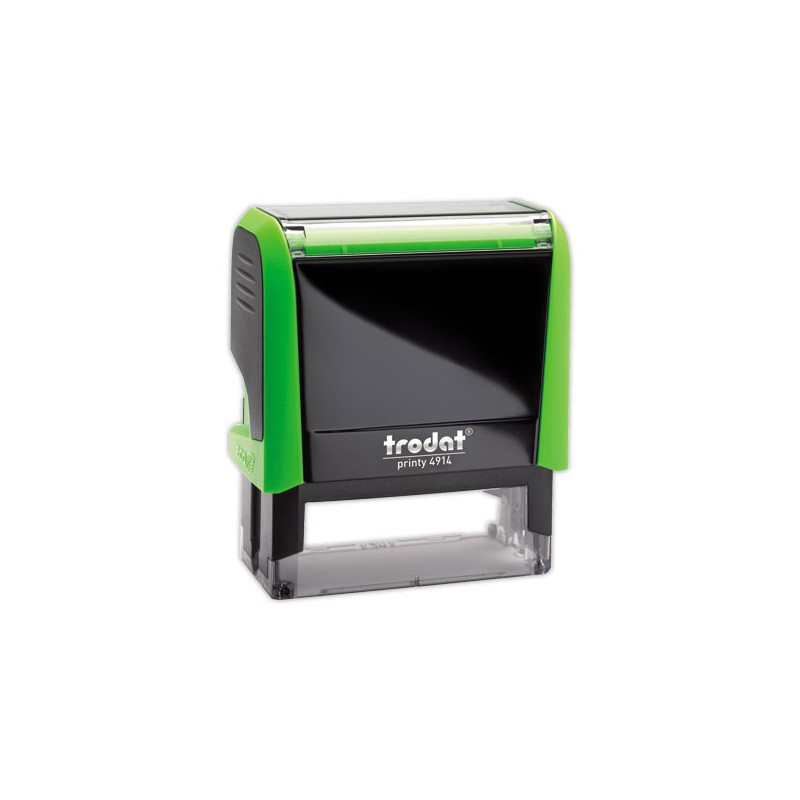 Timbre person.Printy 4914-Boîtier vert-Encre noire-64X26mm-6 lignes m  - Fiducial