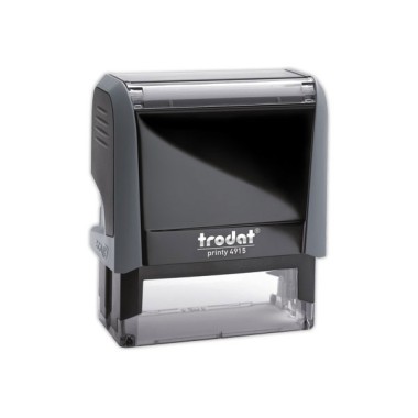 Timbre person.Printy 4915-Boîtier gris-Encre noire-70X25mm-7 lignes m  - Fiducial