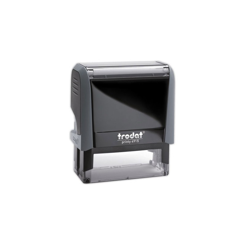 Timbre person.Printy 4915-Boîtier gris-Encre noire-70X25mm-7 lignes m  - Fiducial