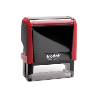 Timbre person.Printy 4915-Boîtier rouge-Encre rouge-70X25mm-7 lignes m  - Fiducial
