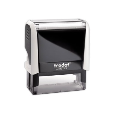 Timbre person.Printy 4915-Boîtier blanc-Encre noire-70X25mm-7 lignes m  - Fiducial