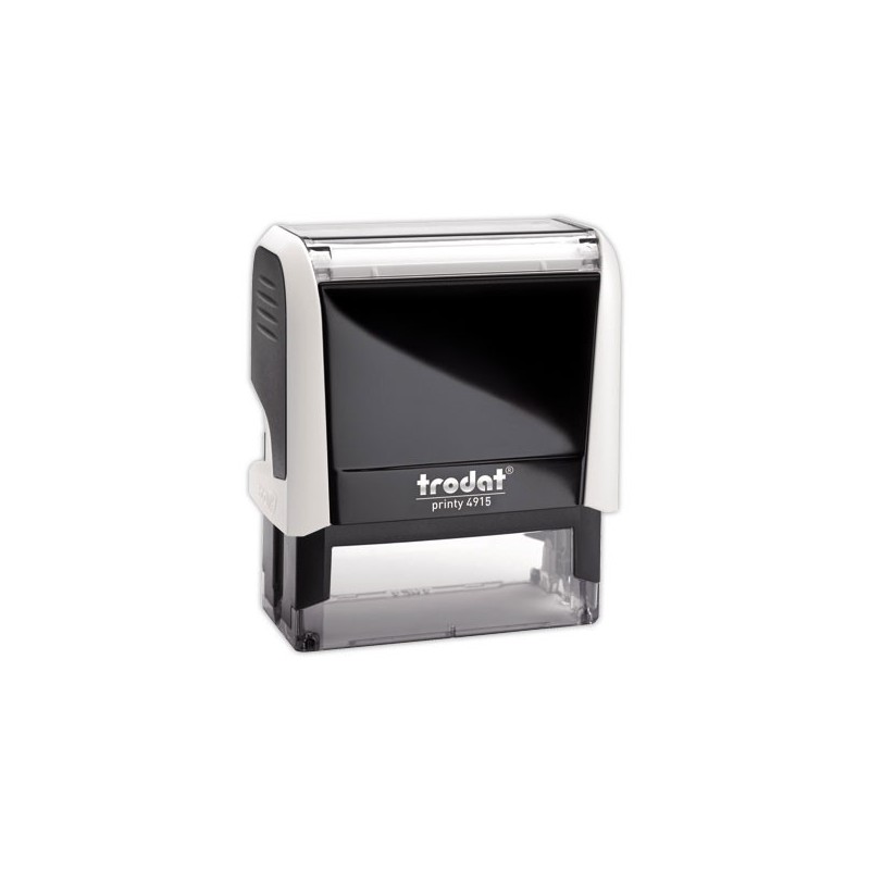 Timbre person.Printy 4915-Boîtier blanc-Encre noire-70X25mm-7 lignes m  - Fiducial