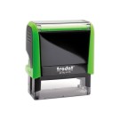 Timbre person.Printy 4915-Boîtier vert-Encre noire-70X25mm-7 lignes m  - Fiducial