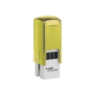 Timbre person.Printy 4921-Boîtier jaune-Encre noire-12X12mm-2 lignes m  - Fiducial
