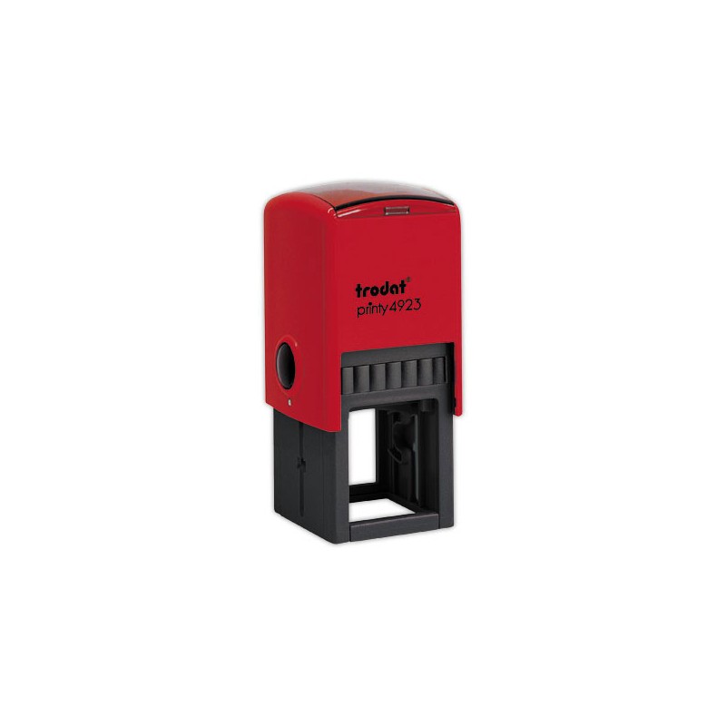 Timbre person.Printy 4923-Boîtier rouge-Encre noire-30X30mm-6 lignes m  - Fiducial