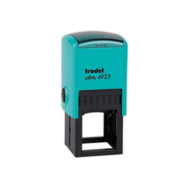 Timbre person.Printy 4923-Boîtier ve.menthe-E.noire-30X30mm-6 lignes m  - Fiducial