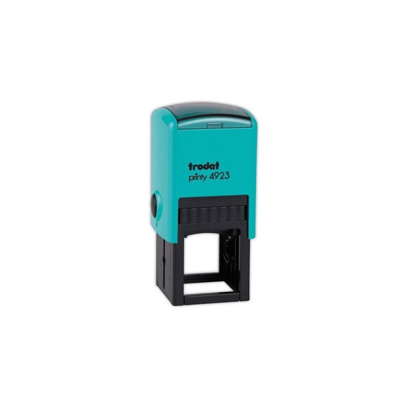 Timbre person.Printy 4923-Boîtier ve.menthe-E.noire-30X30mm-6 lignes m  - Fiducial