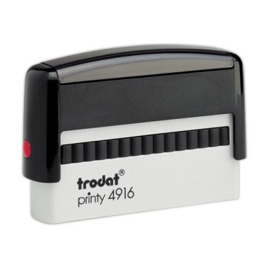 Timbre person.Printy 4916-Boîtier noir-Encre noire-70X10mm-2 lignes m  - Fiducial