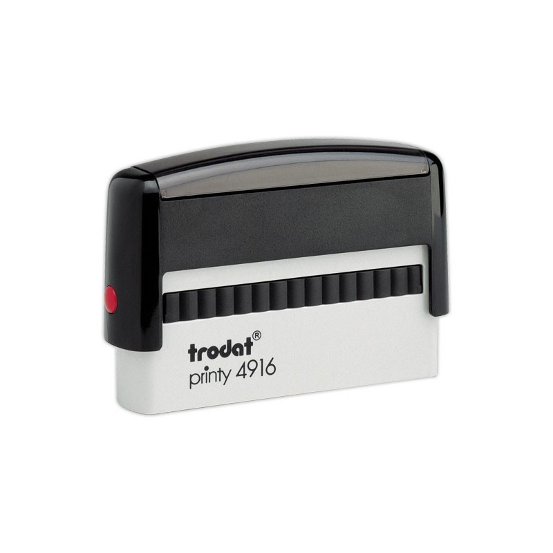 Timbre person.Printy 4916-Boîtier noir-Encre noire-70X10mm-2 lignes m  - Fiducial