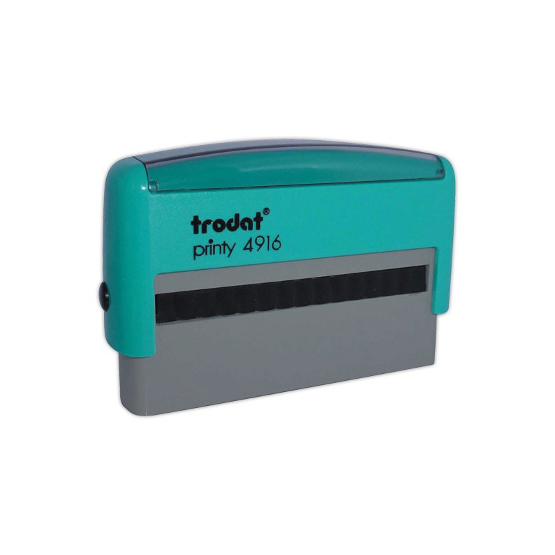 Timbre person.Printy 4916-Boîtier ve.menthe-E.noire-70X10mm-2 lignes m  - Fiducial