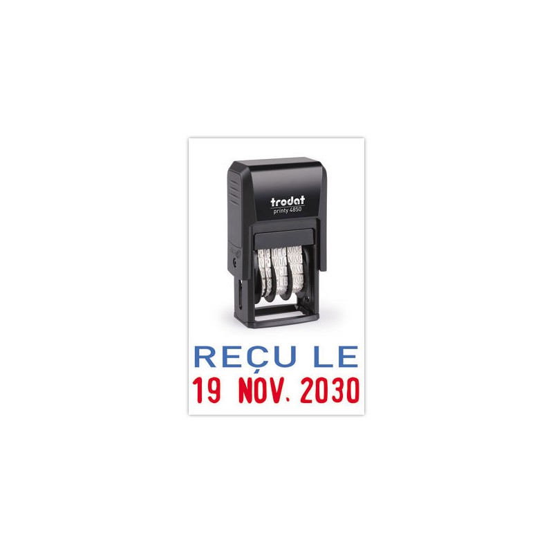 Dateur TRODAT 4850L8 - Date + texte " RECU LE "  - Fiducial