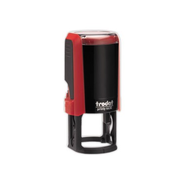 Timbre person.Printy 4630-Boîtier rouge-Encre noire-Ø30mm-6 lignes max  - Fiducial