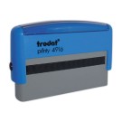 Timbre person.Printy 4916-Boîtier bleu-Encre noire-70X10mm-2 lignes m  - Fiducial