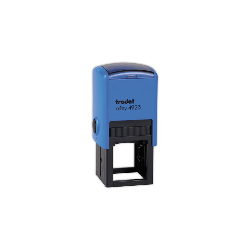 Timbre person.Printy 4923-Boîtier bleu-Encre noire-30X30mm-6 lignes m  - Fiducial