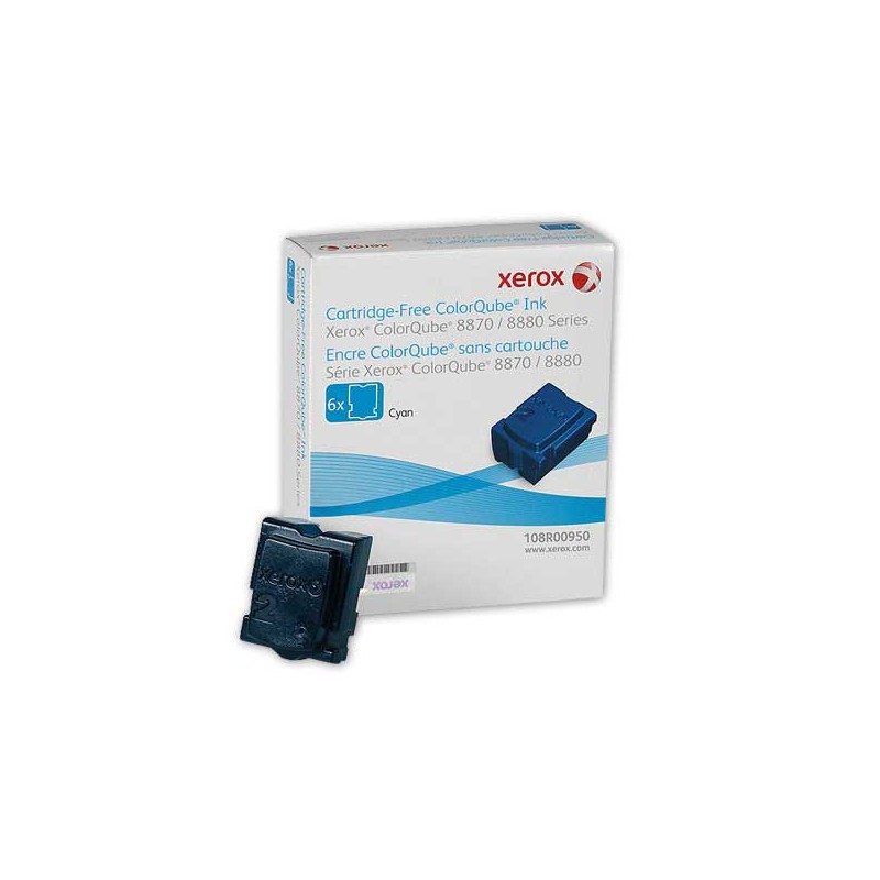 Lot de 6 blocs de cire XEROX 108R00954cyan  - Fiducial