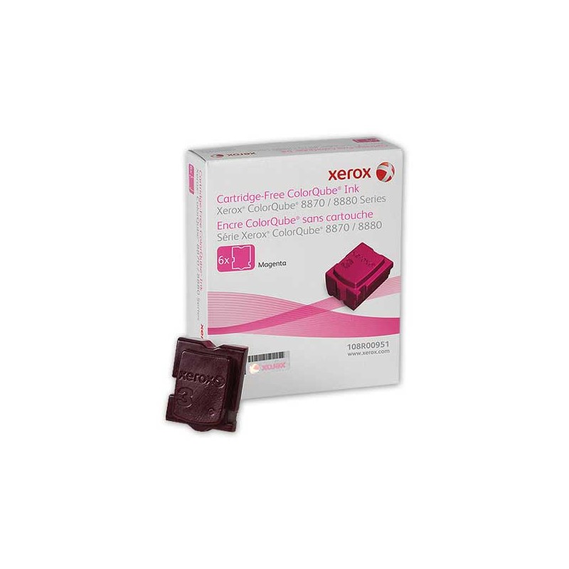 Lot de 6 blocs de cire XEROX 108R00955magenta  - Fiducial