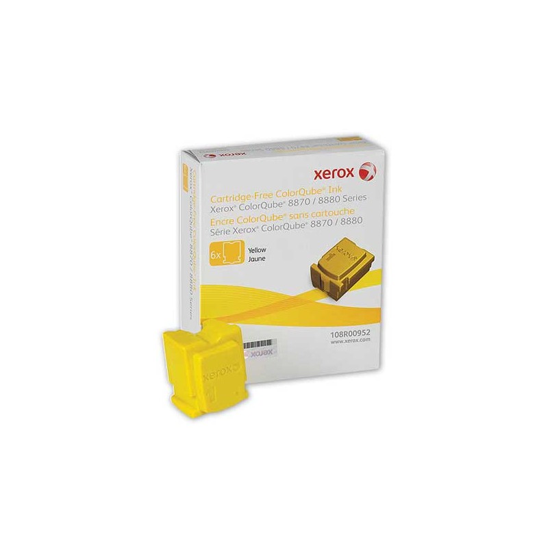 Lot de 6 blocs de cire XEROX 108R00956jaune  - Fiducial