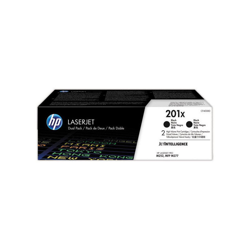 HP CF400XD toner noir  x2 - Fiducial