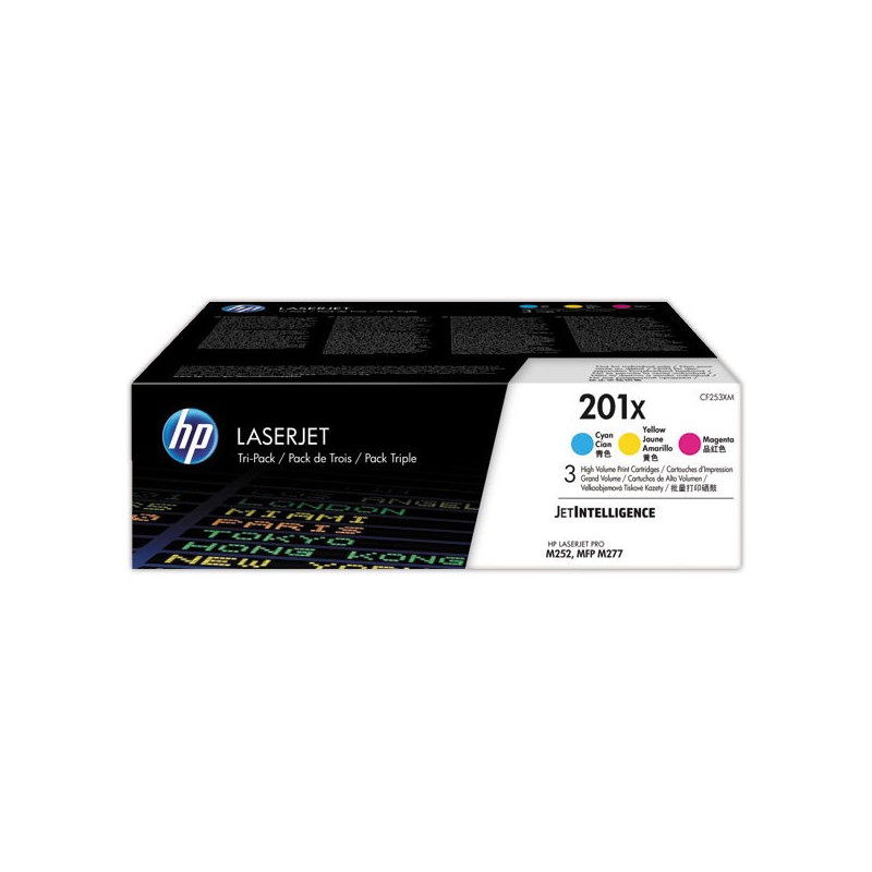 HP 201X CF253XM toner multipack 3 couleurs  x3 - Fiducial