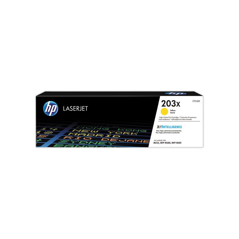 HP 203X CF542X toner jaune Grande capacité  - Fiducial