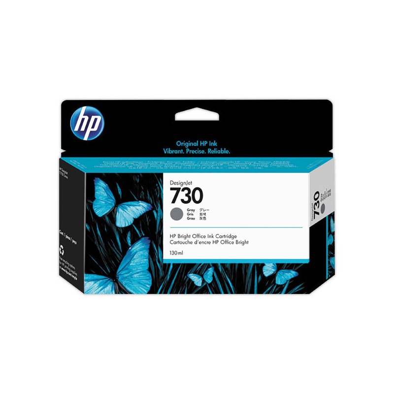 HP 730 cartouche d'encre gris P2V66A  - Fiducial
