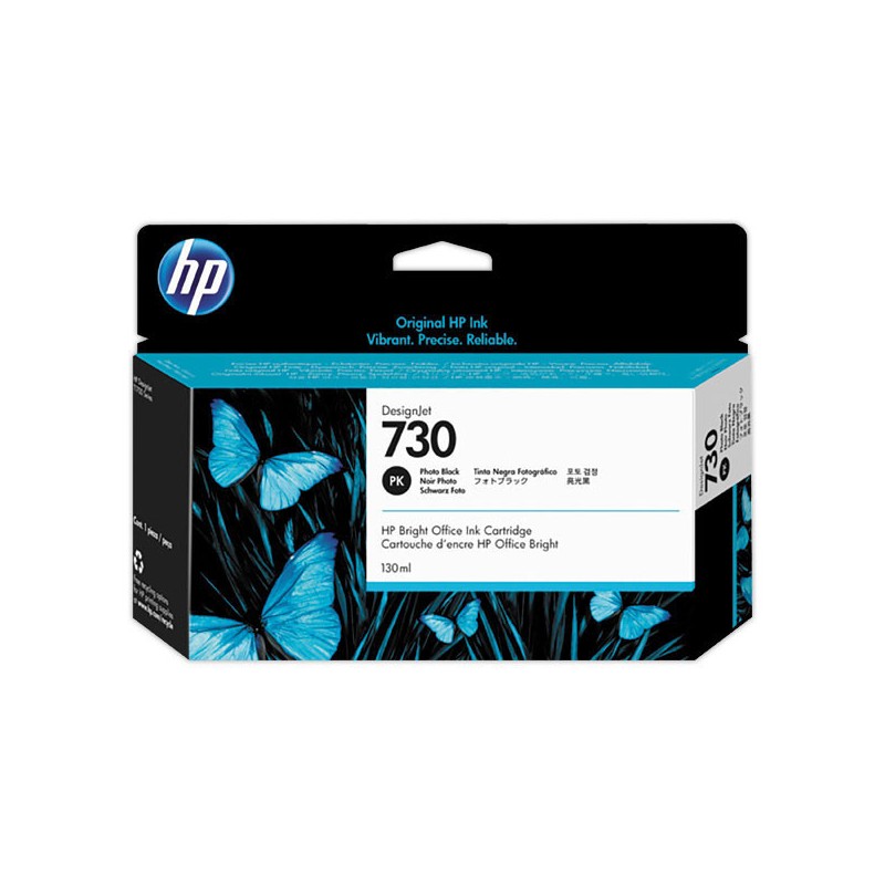 HP 730 cartouche d'encre noire photo P2V67A  - Fiducial