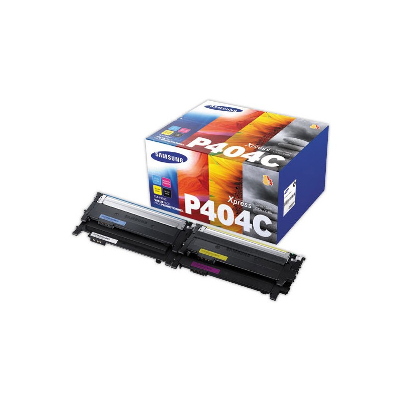 Toners SAMSUNG CLT-P404C 4 couleurs 404 SU365A Multipack  x4 - Fiducial