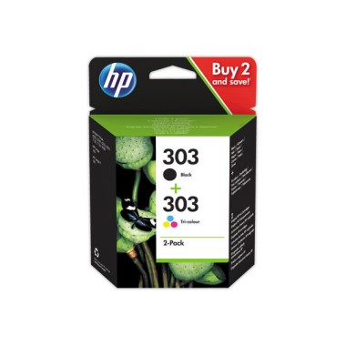 HP 303 cartouche d'encre noire et couleurs 3YM92AE  x2 - Fiducial